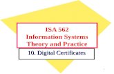 ISA 562 Information Systems Theory and Practice