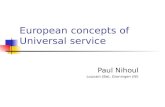 European concepts of Universal service