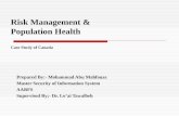 Risk Management & Population Health Case Study of Canada