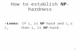 How to establish  NP -hardness