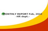 MONTHLY REPORT Feb,  2010 -HR dept.-