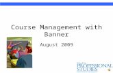 Course Management with Banner