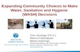 Expanding Community Choices to Make Water, Sanitation and Hygiene  (WASH) Decisions