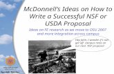 McDonnell’s Ideas on How to Write a Successful NSF or USDA Proposal