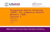 Postpartum Family Planning (PPFP) for Community Health Workers (CHW) Session 1