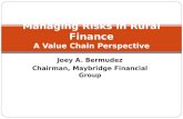 Managing Risks in Rural Finance A Value Chain Perspective
