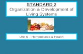 STANDARD 2 Organization & Development of Living Systems