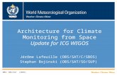 Architecture for Climate Monitoring from Space Update for ICG WIGOS