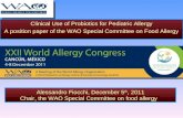 Clinical Use of Probiotics for Pediatric Allergy
