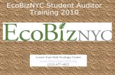 EcoBizNYC Student Auditor Training 2010
