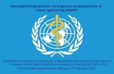 Strengthening generic emergency preparedness &  “mass gathering health”