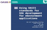 Using OASIS standards for SOA development for eGovernment applications
