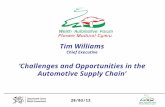 Tim Williams Chief Executive ‘Challenges and Opportunities in the Automotive Supply Chain’