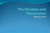 The Christian and Possessions