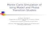 Monte Carlo Simulation of Ising Model and Phase Transition Studies