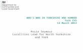 WHO’S WHO IN YORKSHIRE AND HUMBER York CVS 14 March 2013