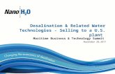 Desalination & Related Water Technologies - Selling to a U.S. plant
