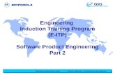 Engineering  Induction Training Program (E-ITP) Software Product Engineering Part 2