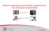 Online simulations of real life experiences: the educational potential