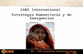 CARE International  Estrategia Humanitaria y de Emergencias 2013 – 2020