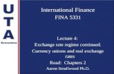 International Finance FINA 5331 Lecture 4:  Exchange rate regime continued.