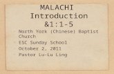 MALACHI Introduction &1:1-5