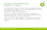 Energy transformations Teacher’s notes
