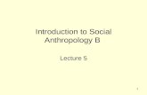 Introduction to Social Anthropology B