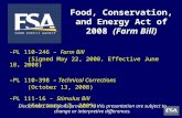 Food, Conservation, and Energy Act of 2008  (Farm Bill)