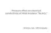 Pressure effect on electrical conductivity of Mott insulator “Ba 2 IrO 4 ”