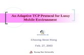 An Adaptive TCP Protocol for Lossy Mobile Environment