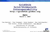 GridShib Grid/Shibboleth Interoperability gridshib.globus MWSG March 1, 2007