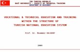 THE TURKISH REPUBLIC GAZİ UNIVERSITY - FACULTY OF TECHNICAL TRAINING DEPARTMENT OF MACHINERY
