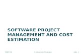 SOFTWARE PROJECT MANAGEMENT AND COST ESTIMATION