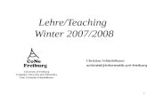 Lehre/Teaching  Winter 2007/2008
