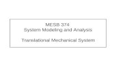 MESB 374  System Modeling and Analysis Translational Mechanical System