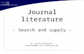 Journal literature - Search and supply –