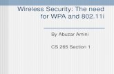 Wireless Security: The need for WPA and 802.11i