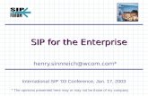 SIP for the Enterprise