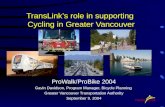 TransLink’s role in supporting  Cycling in Greater Vancouver