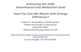 Achieving the 2050  Greenhouse Gas Reduction Goal How Far Can We Reach with Energy Efficiency?