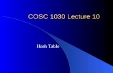 COSC 1030 Lecture 10