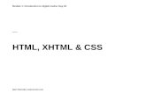 _ HTML, XHTML & CSS