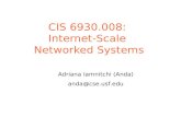 CIS 6930.008:  Internet-Scale  Networked Systems