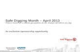 Safe Digging Month – April 2013