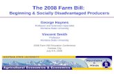 The 2008 Farm Bill:  Beginning & Socially Disadvantaged Producers