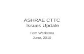 ASHRAE CTTC  Issues Update