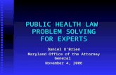 PUBLIC HEALTH LAW  PROBLEM SOLVING FOR EXPERTS