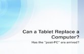 Can a Tablet Replace a Computer?