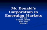 Mc Donald’s Corporation in Emerging Markets